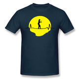 Men's Casual T-shirt Slacklining Heartbeat - Woman Comfy Crew Neck Short Sleeves Blouse Tops