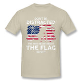 Men's Casual T-shirt Dont Be Distracted Comfy Crew Neck Short Sleeves Shirt