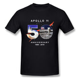 Men's Casual T-shirt Astronaut Moon Landing 50th Comfortable Round Neck Short Sleeves Tees