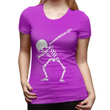 Novelty T Shirt for Women Skull Flowy Crew Neck Short Sleeve Tops