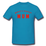 Mens Novelty T-Shirt Worlds Okayest Mum Breathable Round Neck Short Sleeves Shirt