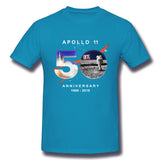 Men's Casual T-shirt Astronaut Moon Landing 50th Comfortable Round Neck Short Sleeves Tees
