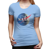 Women's Casual T-shirt NASA Logo Soft Crew Neck Short Sleeve Tee