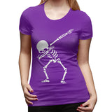 Novelty T Shirt for Women Skull Flowy Crew Neck Short Sleeve Tops