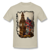 Mens Novelty T-Shirt London Big Ben Breathable O-Neck Short Sleeves Tee