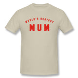Mens Novelty T-Shirt Worlds Okayest Mum Breathable Round Neck Short Sleeves Shirt
