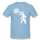 Mens Novelty T-Shirt Spirally Spiral Psychedelic White Breathable Round Neck Short Sleeves Blouse Tops