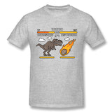 Mens Novelty T-Shirt Extinction Level Fighter New Breathable Round Neck Short Sleeves Tee