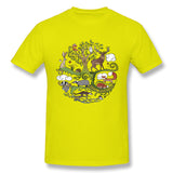 Men's Casual T-shirt Born To Roam Wild Comfy Round Neck Short Sleeves Blouse Tops
