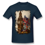 Mens Novelty T-Shirt London Big Ben Breathable O-Neck Short Sleeves Tee