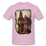 Men's Casual T-shirt London Big Ben Cool O-Neck Short Sleeves Blouse Tops