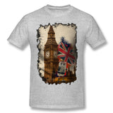 Men's Casual T-shirt London Big Ben Cool O-Neck Short Sleeves Blouse Tops