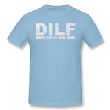 Men's Casual T-shirt DILF Devoted Involved Loving Father O Neck Short Sleeves Tees