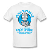 Men's Casual T-shirt Robot Uprising Breathable Crew Neck Short Sleeves Tees