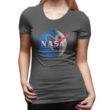Women's Casual T-shirt NASA Logo Soft Crew Neck Short Sleeve Tee