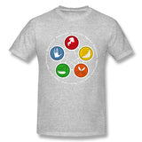 Men's Graphic T Shirt Rock, Paper, Scissors, Lizard, Spock Breathable Round Neck Short Sleeves Shirt