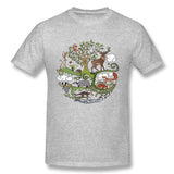 Men's Casual T-shirt Born To Roam Wild Comfy Round Neck Short Sleeves Blouse Tops