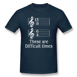 Men's Graphic T Shirt These Are Difficult Times Music Cool Crew Neck Short Sleeves Tee