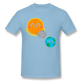 Mens Novelty T-Shirt Eclipse New Breathable Crew Neck Short Sleeves Tee