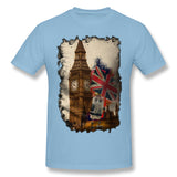 Men's Casual T-shirt London Big Ben Cool O-Neck Short Sleeves Blouse Tops