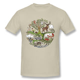 Men's Casual T-shirt Born To Roam Wild Comfy Round Neck Short Sleeves Blouse Tops