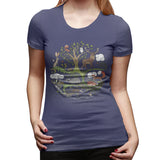 Novelty T Shirt for Women Born To Roam Wild Sexy O-Neck Short Sleeve Shirts