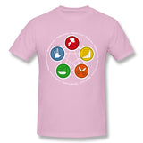 Men's Graphic T Shirt Rock, Paper, Scissors, Lizard, Spock Breathable Round Neck Short Sleeves Shirt