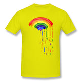 Men's Casual T-shirt Love Rainbow Rain Comfy Crew Neck Short Sleeves Tees