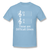 Men's Graphic T Shirt These Are Difficult Times Music Cool Crew Neck Short Sleeves Tee