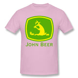 Men's Graphic T Shirt John Beer Comfortable Crew Neck Short Sleeves Tees