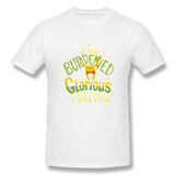 Cotton T Shirt for Men Glorious Purpose Comfortable Crew Neck Short Sleeves Tees