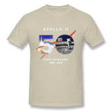 Men's Casual T-shirt Astronaut Moon Landing 50th Comfortable Round Neck Short Sleeves Tees
