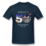 Men's Casual T-shirt Astronaut Moon Landing 50th Comfortable Round Neck Short Sleeves Tees