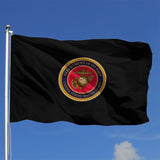 Fly Breeze 4 X 6 Ft Polyester Flag Seal USMC Double Stitch Banner Garden Home