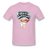 Cotton T Shirt for Men Captain Underpants! Comfortable Crew Neck Short Sleeves Tees