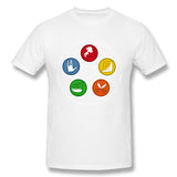 Men's Graphic T Shirt Rock, Paper, Scissors, Lizard, Spock Breathable Round Neck Short Sleeves Shirt