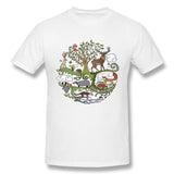 Men's Casual T-shirt Born To Roam Wild Comfy Round Neck Short Sleeves Blouse Tops
