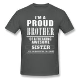 Men's Casual T-shirt I'm A Proud Style Crew Neck Short Sleeves Blouse Tops