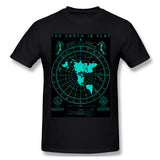Men's Casual T-shirt The Earth Is Flat Cool Crew Neck Short Sleeves Tees