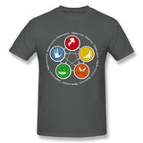 Men's Graphic T Shirt Rock, Paper, Scissors, Lizard, Spock Breathable Round Neck Short Sleeves Shirt
