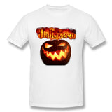 Men's Casual T-shirt Happy Halloween Style O-Neck Short Sleeves Tee
