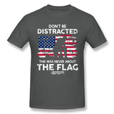 Men's Casual T-shirt Dont Be Distracted Comfy Crew Neck Short Sleeves Shirt