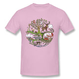 Men's Casual T-shirt Born To Roam Wild Comfy Round Neck Short Sleeves Blouse Tops