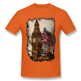 Mens Novelty T-Shirt London Big Ben Breathable O-Neck Short Sleeves Tee