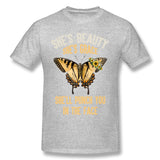 Cotton T Shirt for Men Shes Beauty Shes Grace Shell Punch You In The Face Comfy O-Neck Short Sleeves Blouse Tops