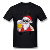 Men's Casual T-shirt Xmas Santa Cool Round Neck Short Sleeves Blouse Tops