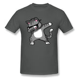 Men's Casual T-shirt Dabbing Cat Funny Shirt Dab Hip Hop Dabbing Kitten Breathable O-Neck Short Sleeves Shirt