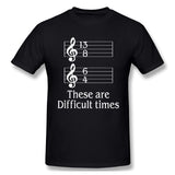 Men's Graphic T Shirt These Are Difficult Times Music Cool Crew Neck Short Sleeves Tee