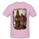 Mens Novelty T-Shirt London Big Ben Breathable O-Neck Short Sleeves Tee