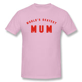 Mens Novelty T-Shirt Worlds Okayest Mum Breathable Round Neck Short Sleeves Shirt